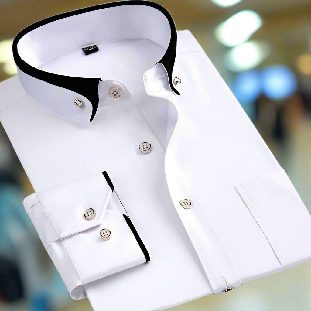 Albert | Camicia Classica in Cotone con Maniche Lunghe