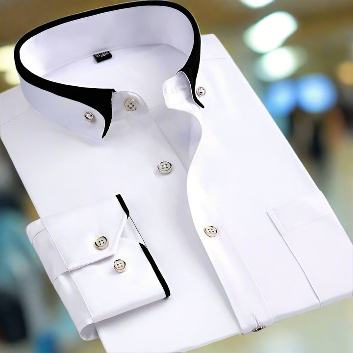 Albert | Camicia Classica in Cotone con Maniche Lunghe
