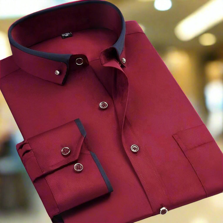 Albert | Camicia Classica in Cotone con Maniche Lunghe