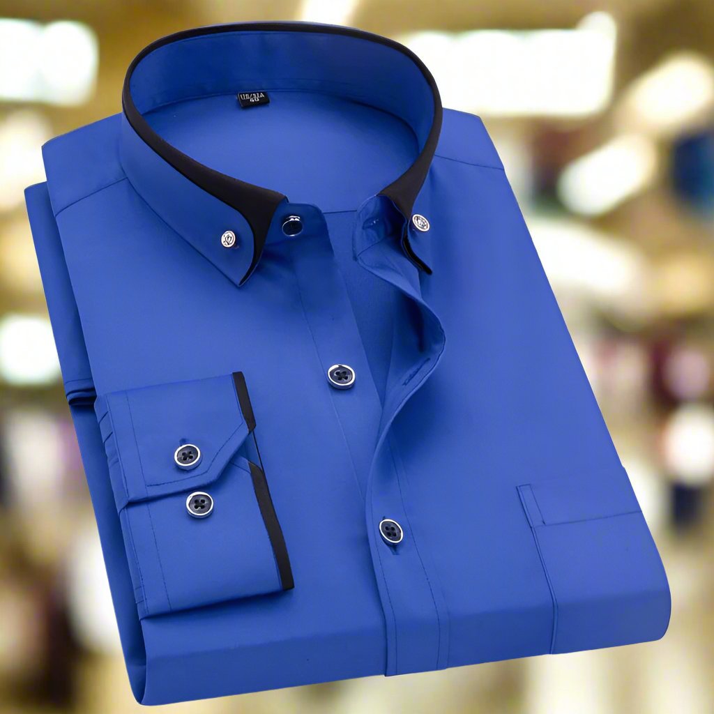 Albert | Camicia Classica in Cotone con Maniche Lunghe