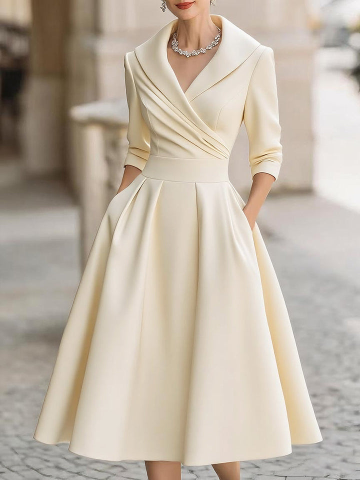 Lina | Abito midi in raso
