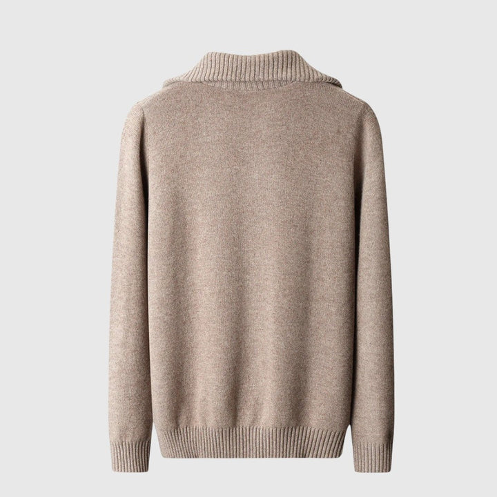 Perla - Maglione con zip Taranto in Lana Merino