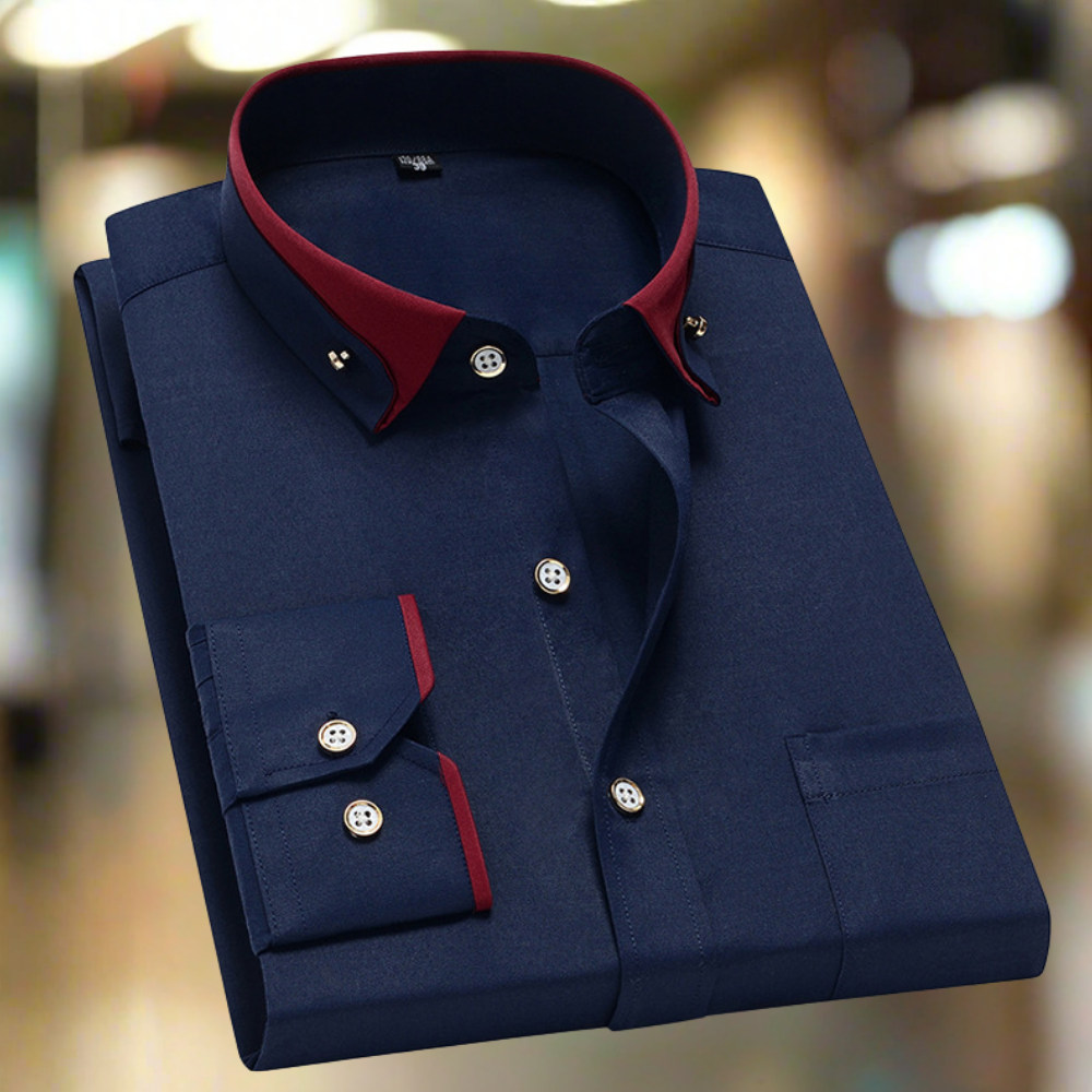 Albert | Camicia Classica in Cotone con Maniche Lunghe
