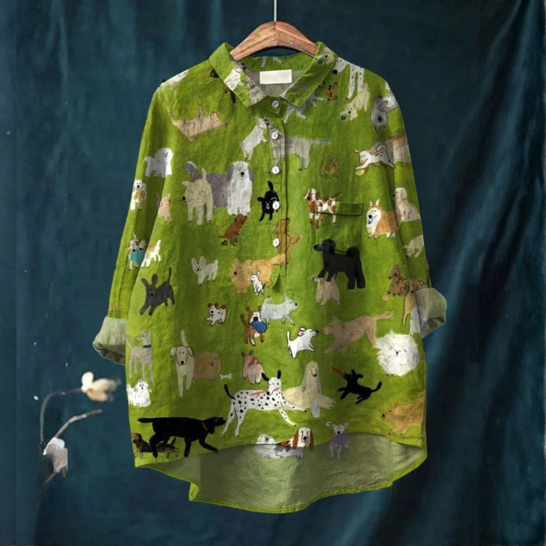 Lavinia – Camicia in lino fantasia