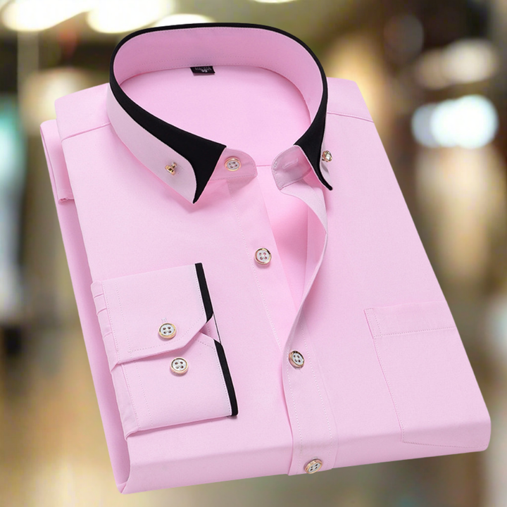 Albert | Camicia Classica in Cotone con Maniche Lunghe