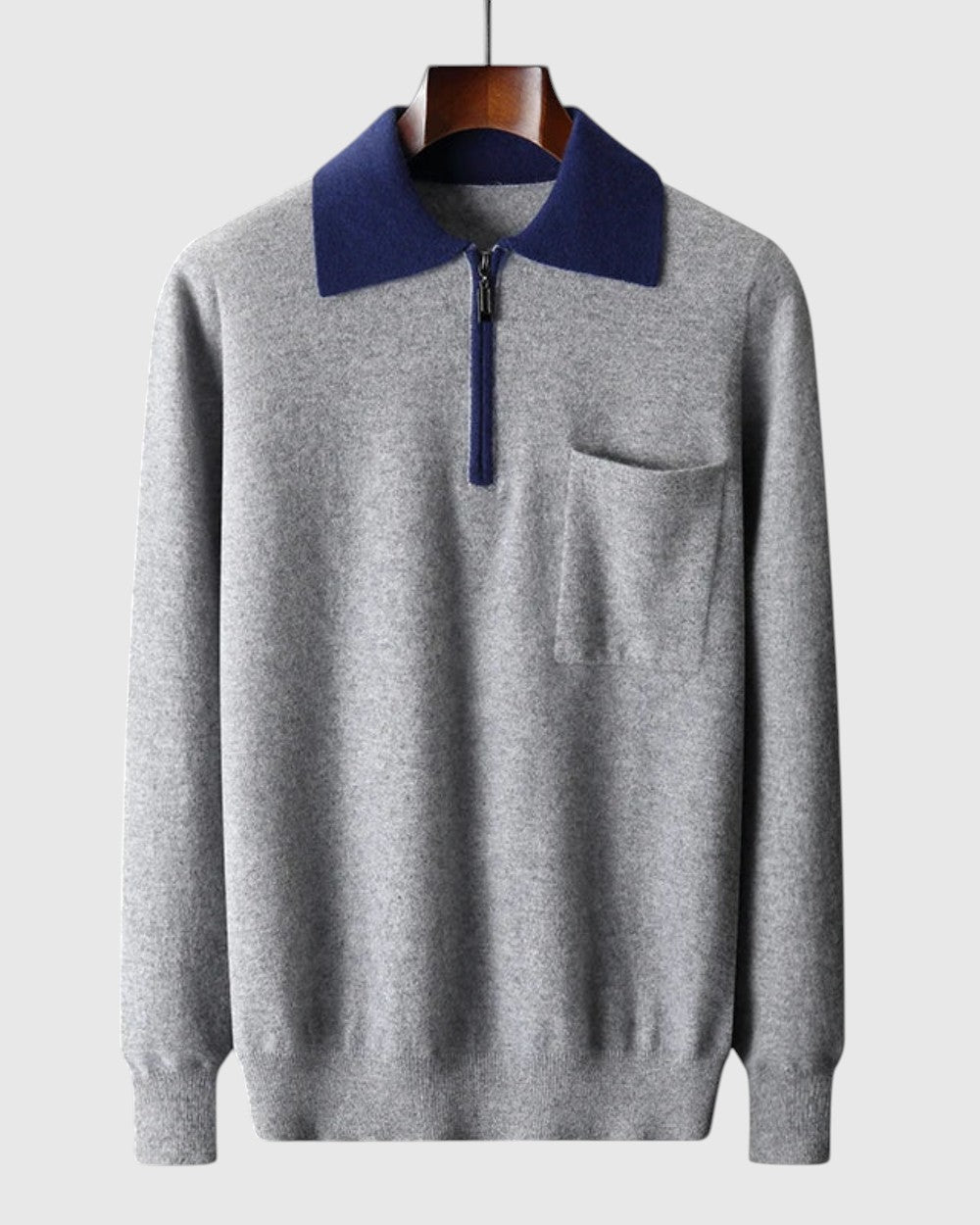 Perla - Polo Castelle in cashmere con zip