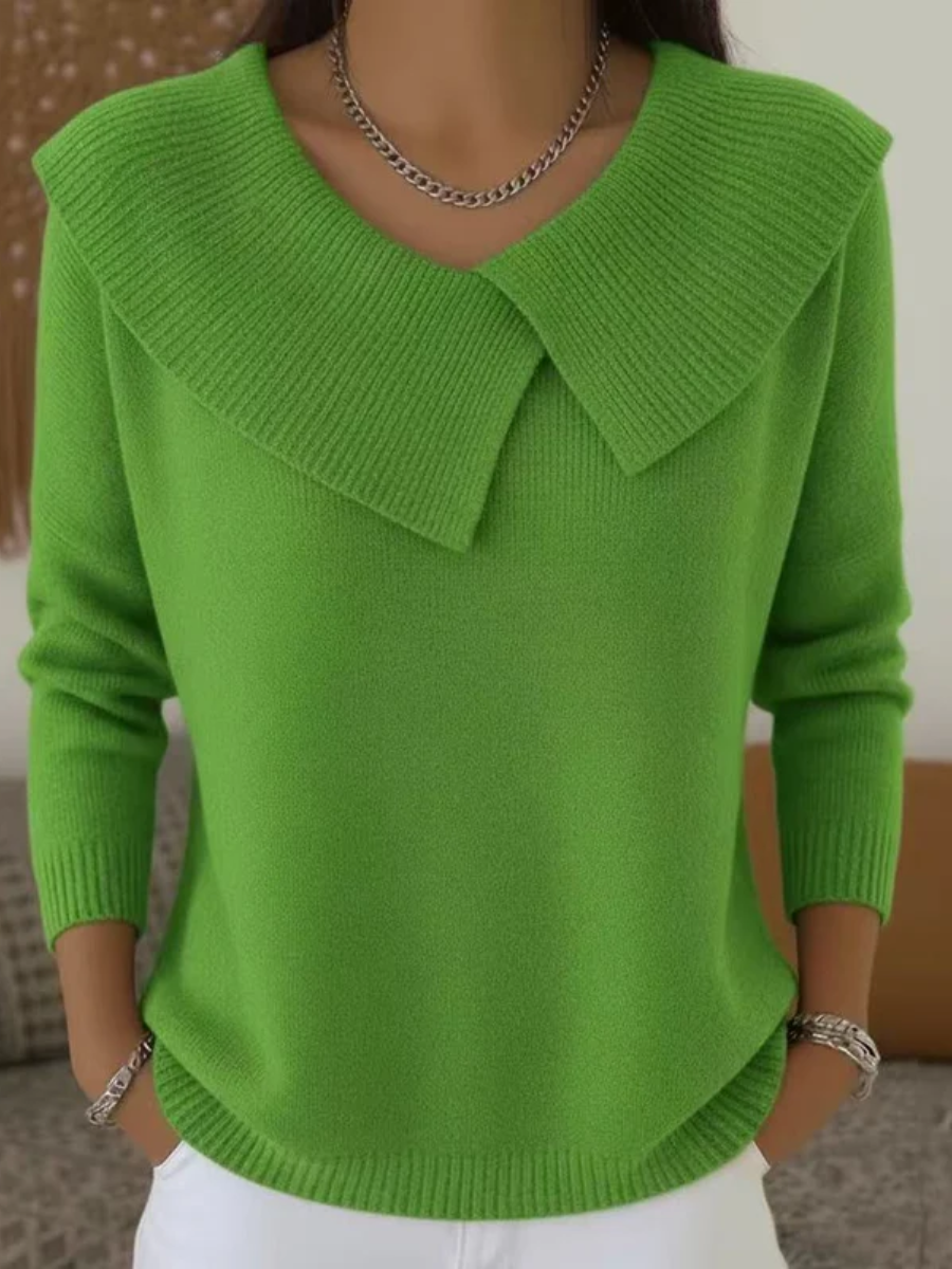 Karolína – Maglione elegante a maglia con colletto distintivo