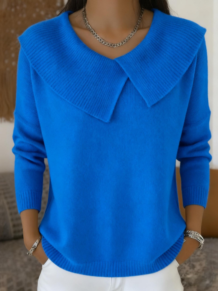 Karolína – Maglione elegante a maglia con colletto distintivo