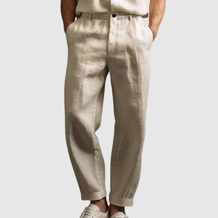 Tobias | Pantaloni estivi in cotone e lino