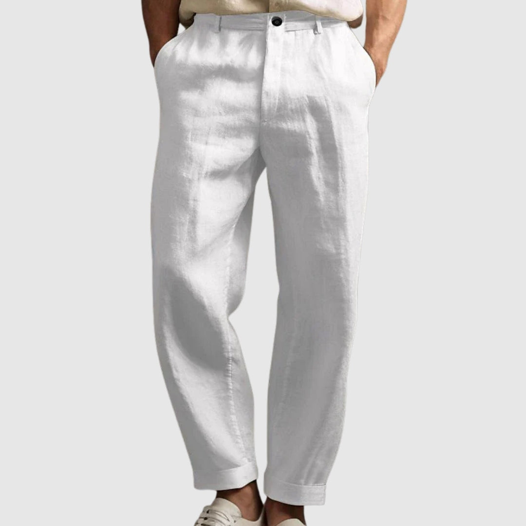 Tobias | Pantaloni estivi in cotone e lino