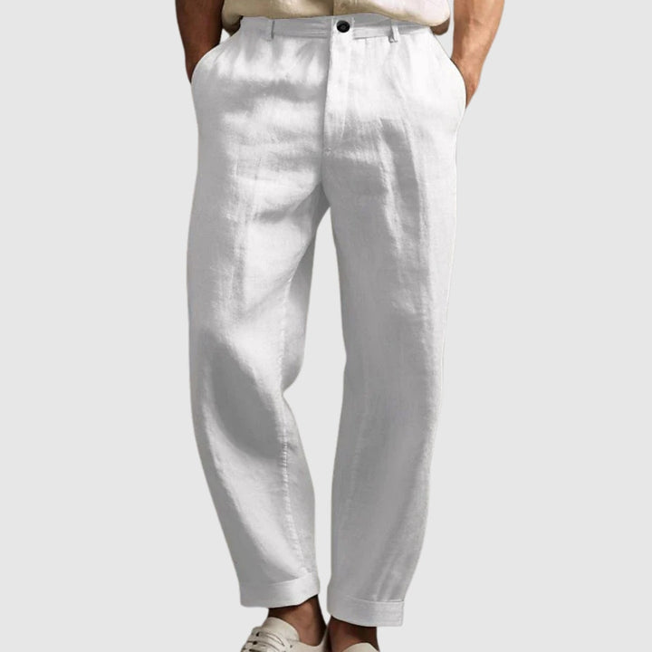 Tobias | Pantaloni estivi in cotone e lino