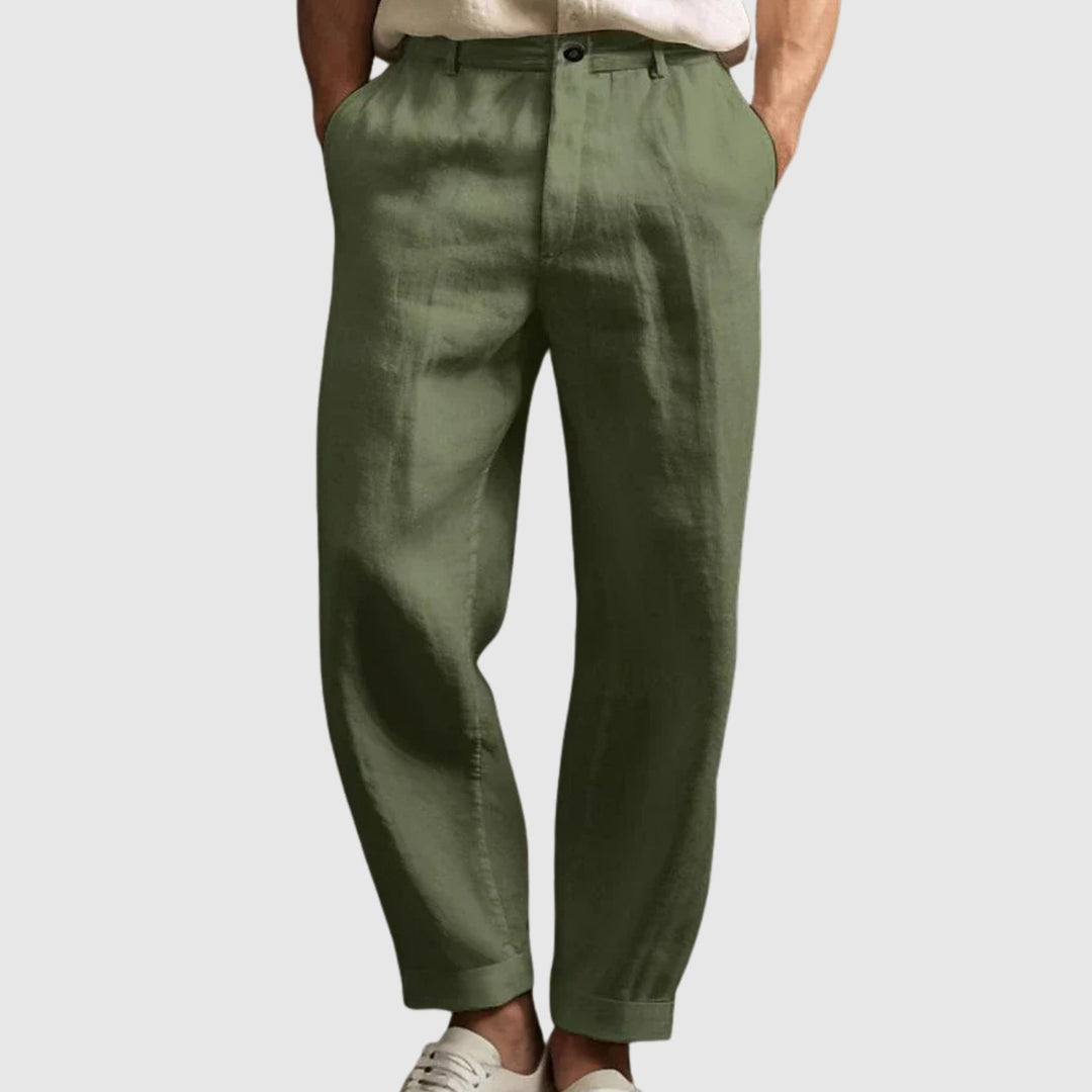 Tobias | Pantaloni estivi in cotone e lino