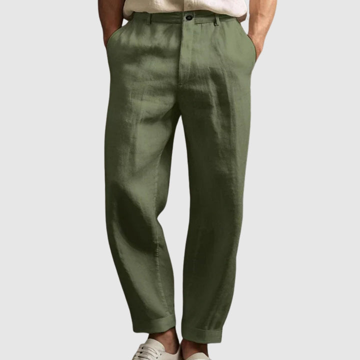 Tobias | Pantaloni estivi in cotone e lino