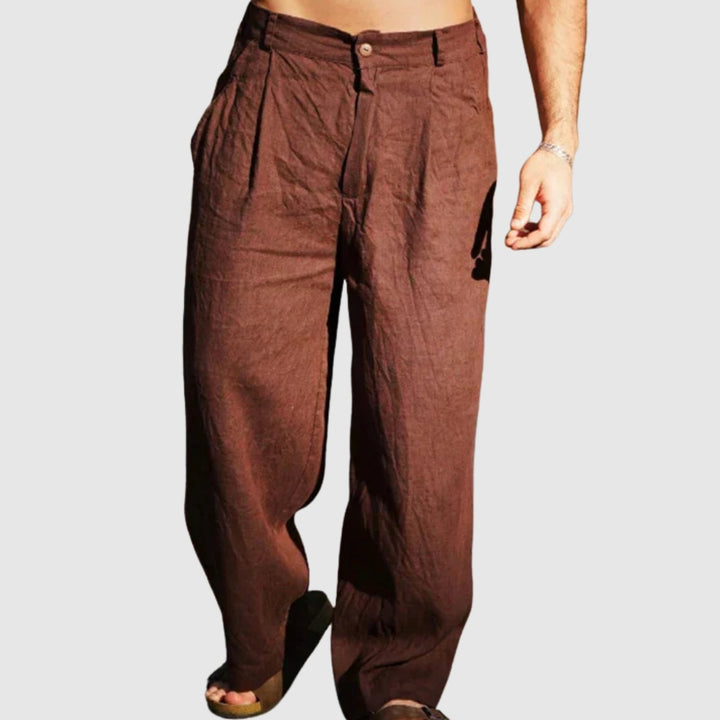 Daniel | Pantaloni di lino con gamba larga