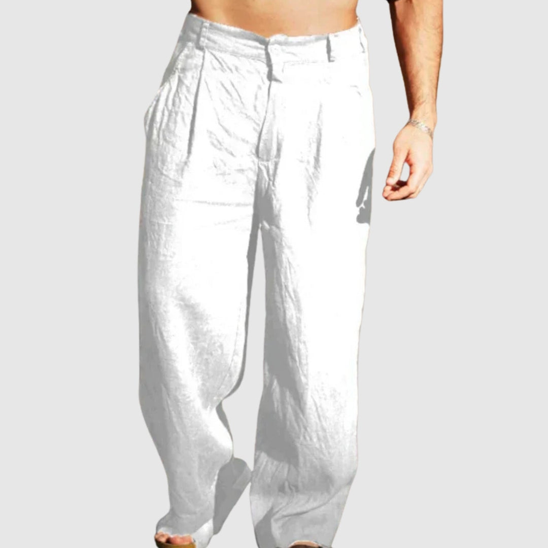 Daniel | Pantaloni di lino con gamba larga