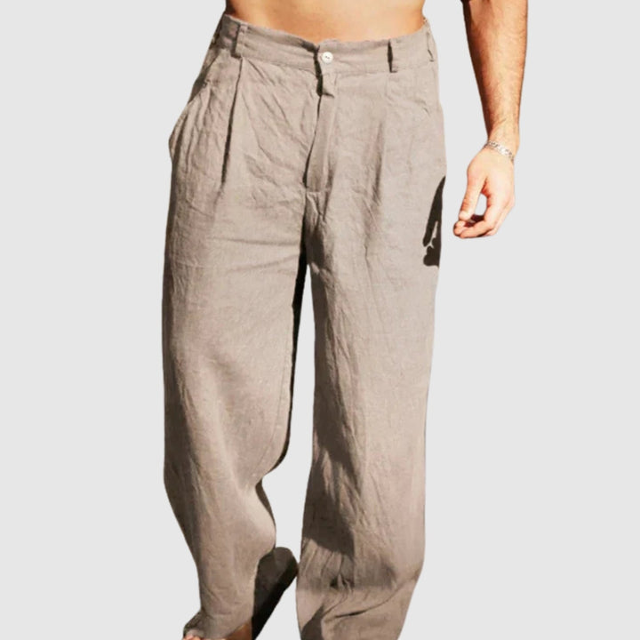 Daniel | Pantaloni di lino con gamba larga