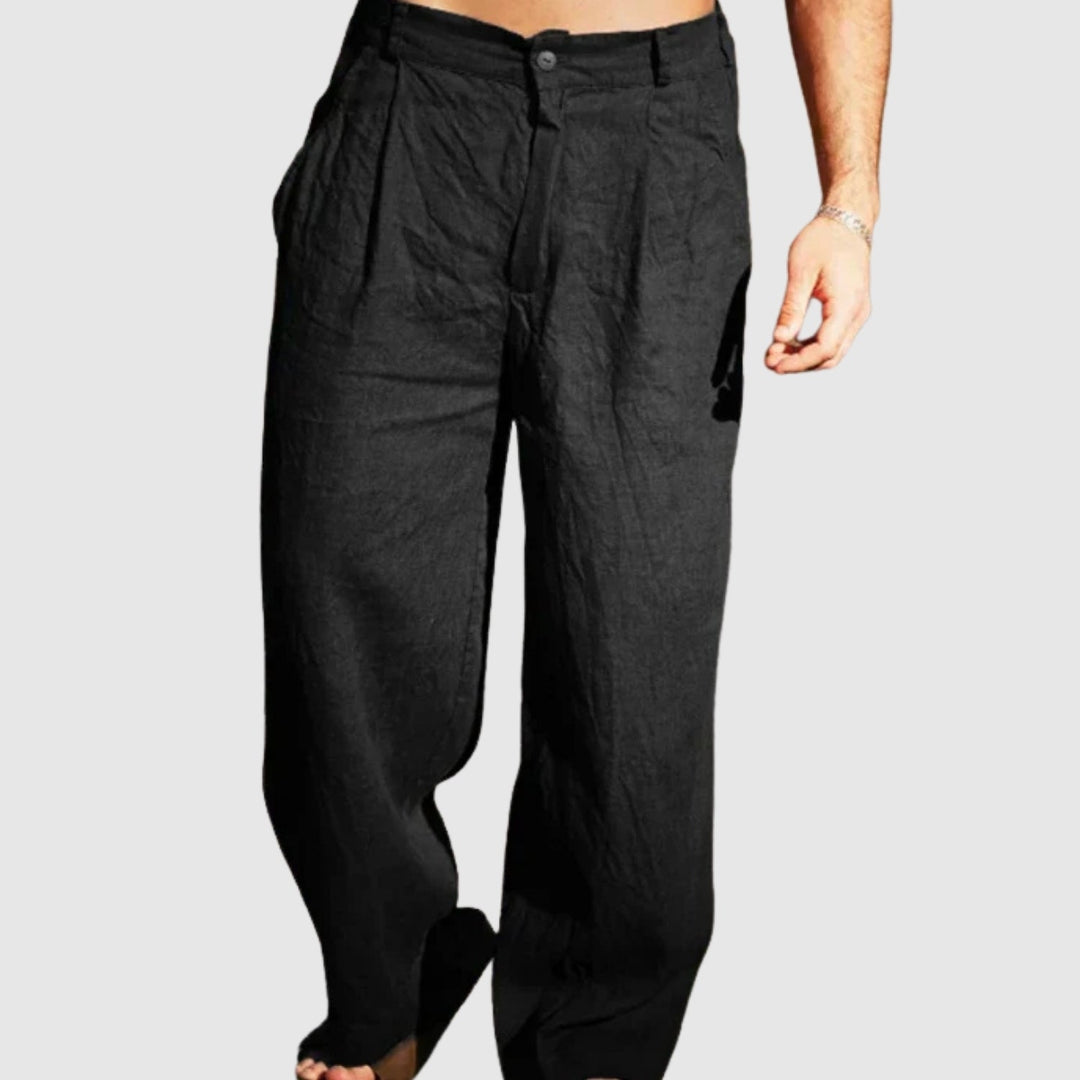 Daniel | Pantaloni di lino con gamba larga