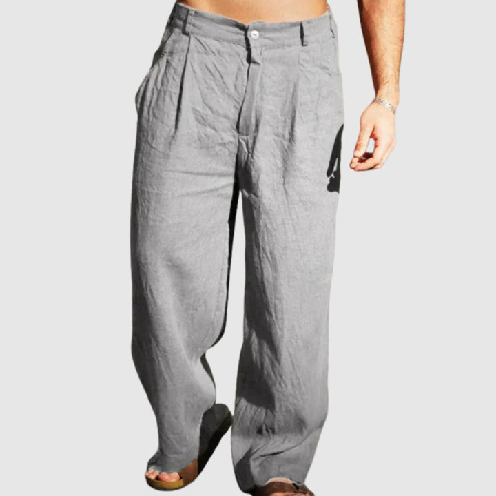 Daniel | Pantaloni di lino con gamba larga