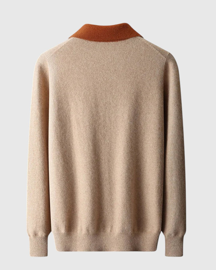 Perla - Polo Castelle in cashmere con zip