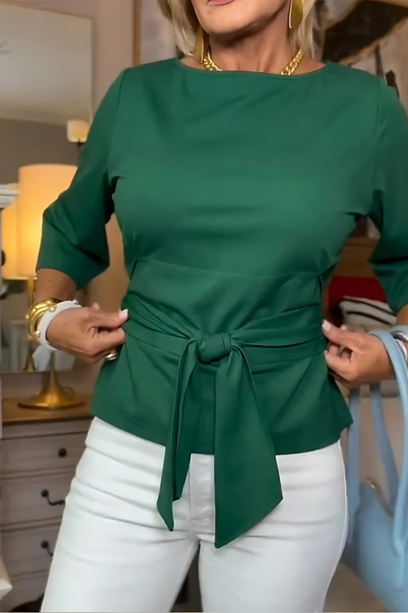 Daria™ | Top con Fiocco Elegante in Vita
