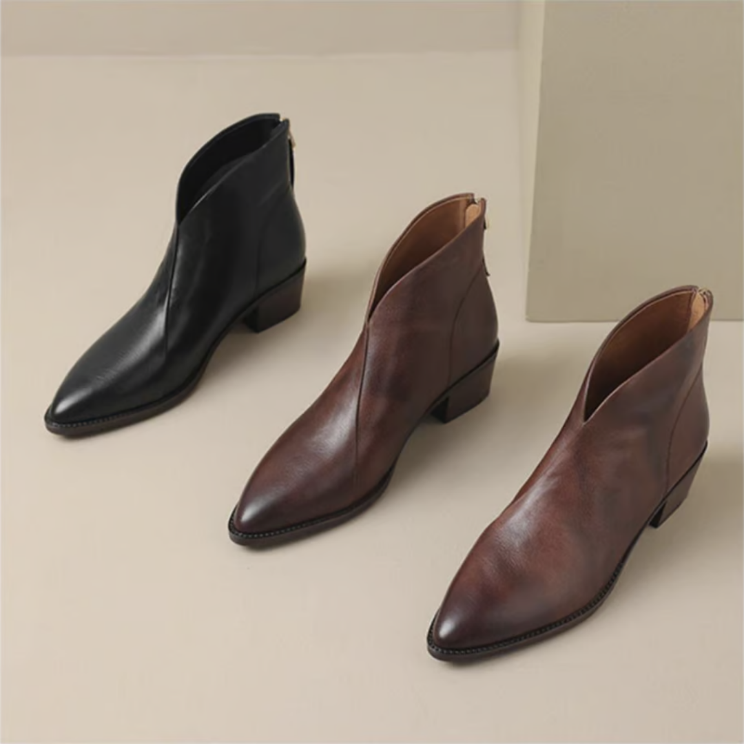 Jitka™ | Eleganti scarpe in pelle con tacco basso
