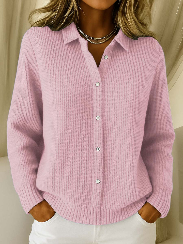 Adéla – Camicia elegante da donna in maglia con bottoni