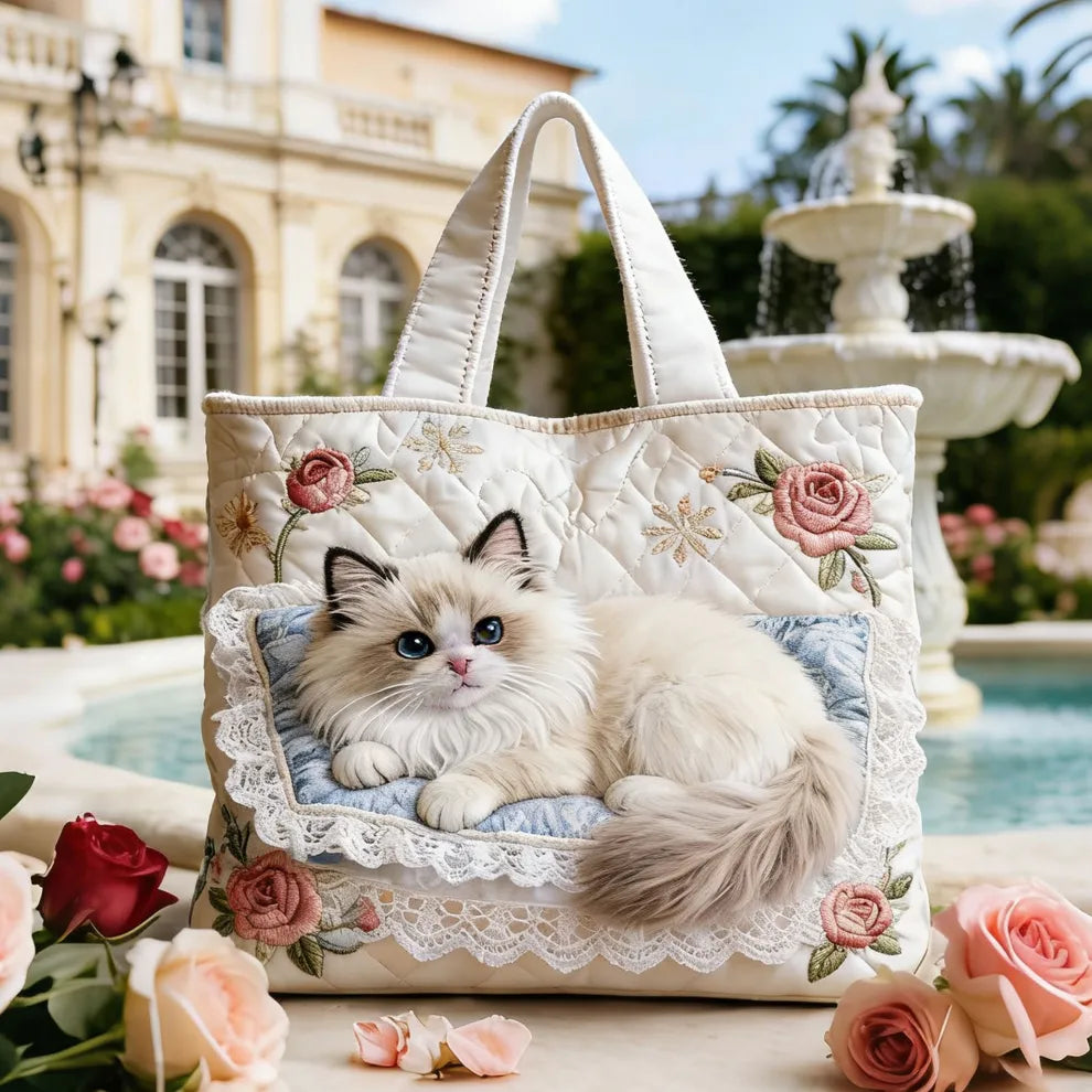 Kit per Gattino del Giardino di Rose | Borsa a Spalla Fatta a Mano