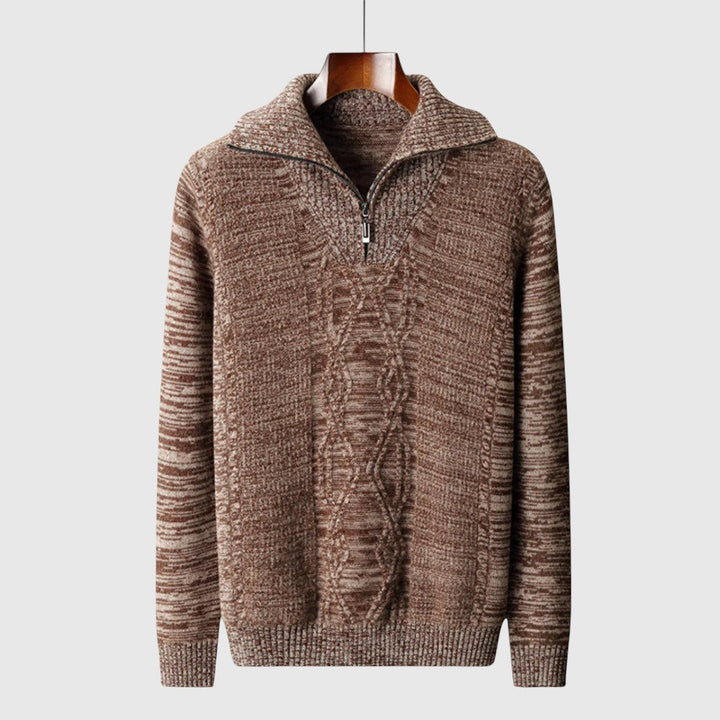 Perla - Maglione con zip Taranto in Lana Merino