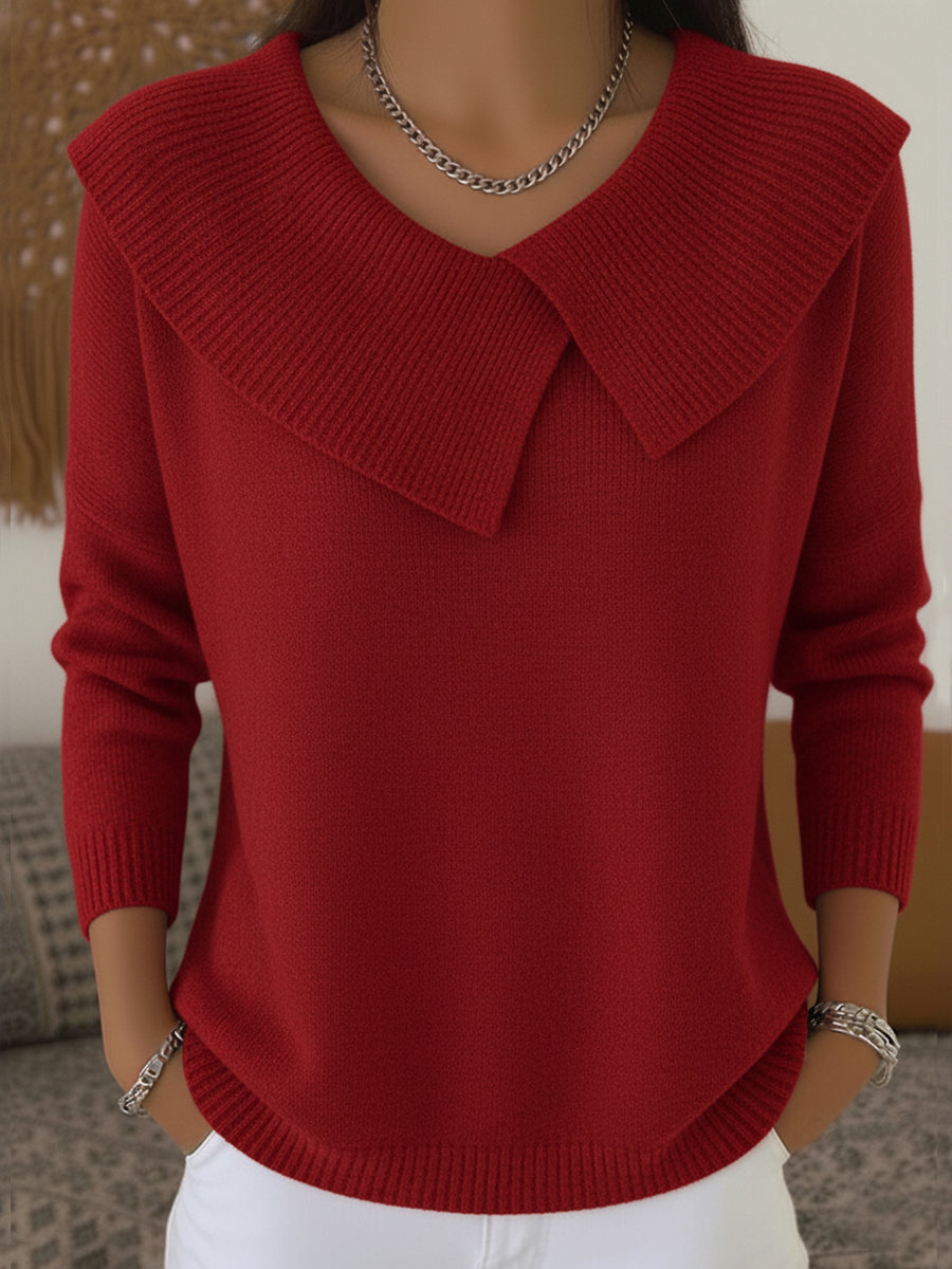 Karolína – Maglione elegante a maglia con colletto distintivo