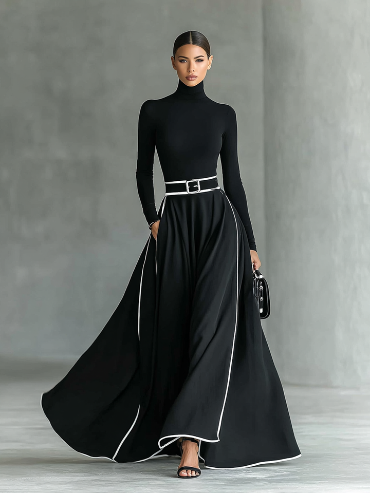 Ginevra | Abito Maxi Nero