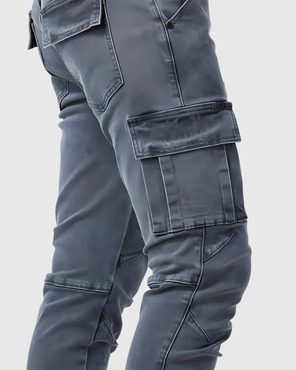 Vasil | Pantaloni Marino Cargo Stretch