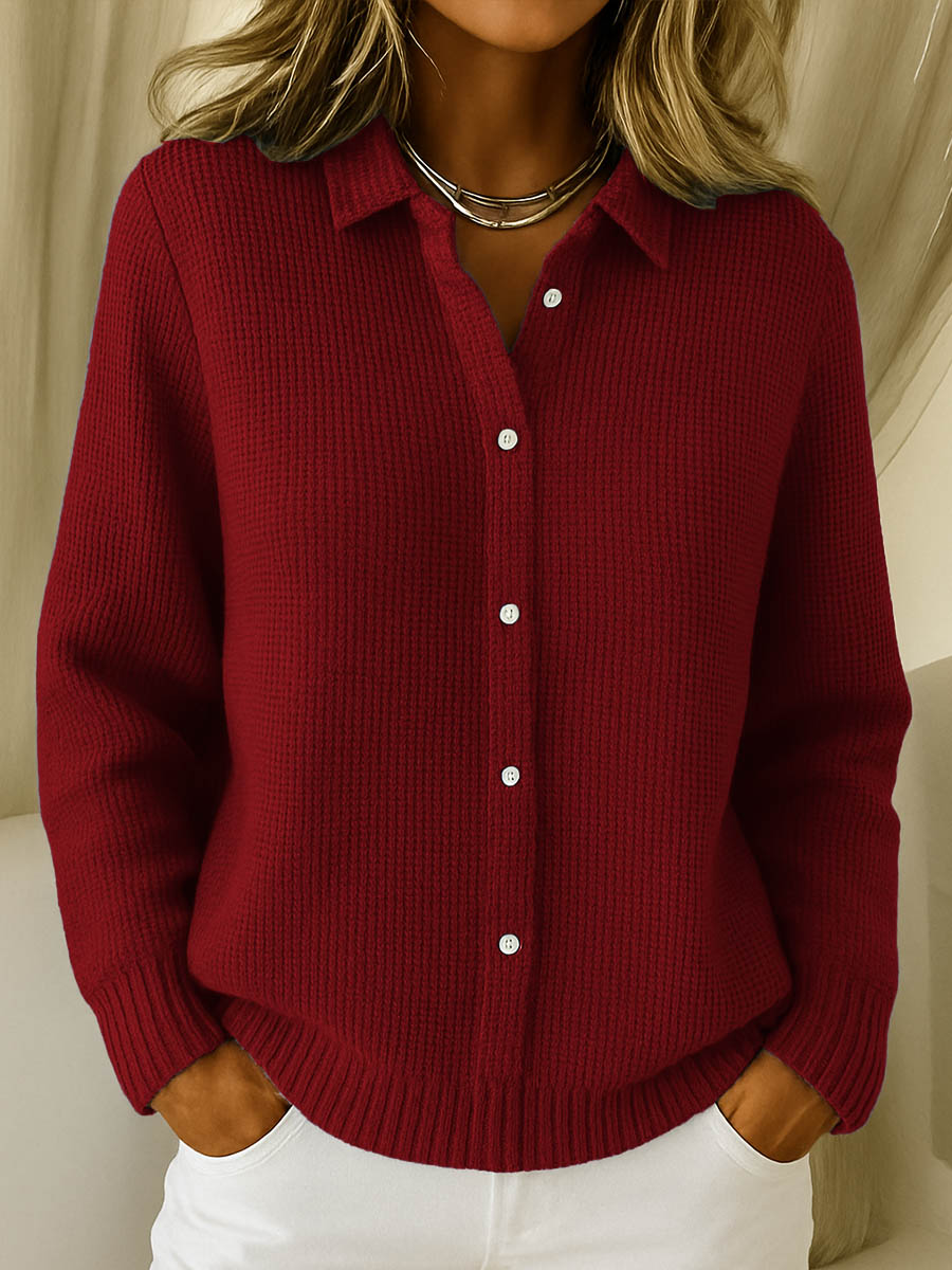 Adéla – Camicia elegante da donna in maglia con bottoni