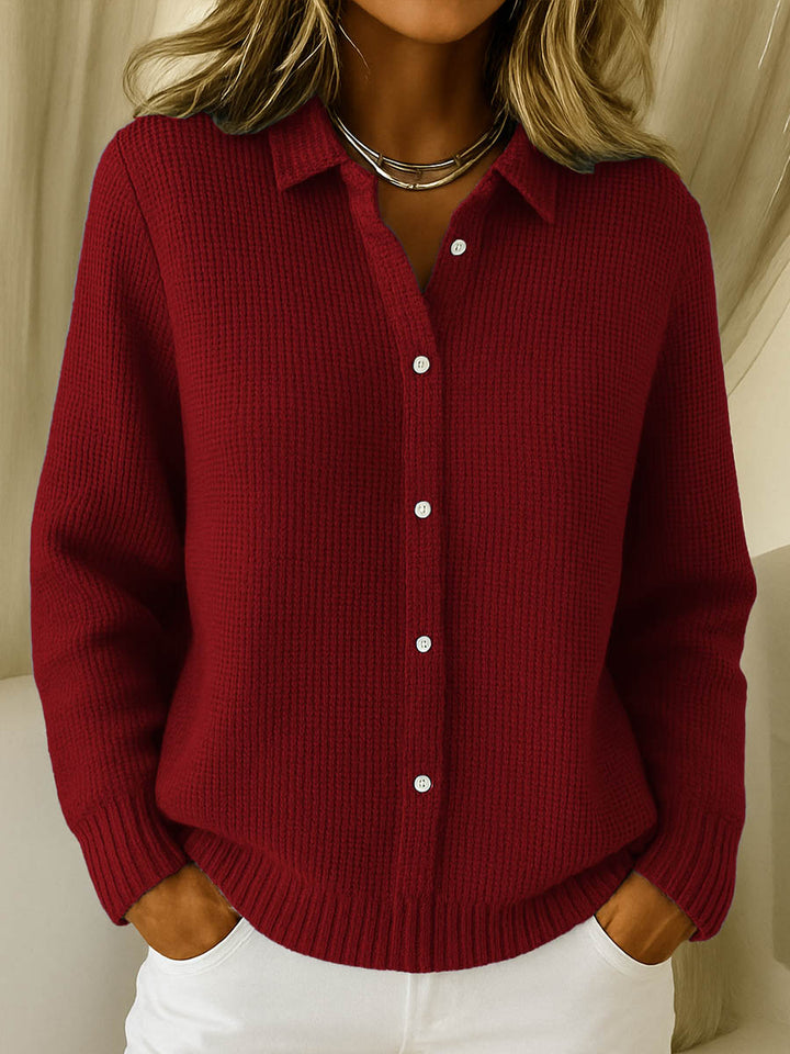 Adéla – Camicia elegante da donna in maglia con bottoni