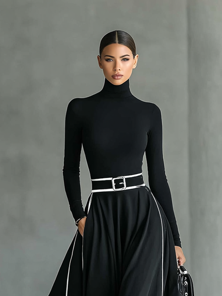 Ginevra | Abito Maxi Nero