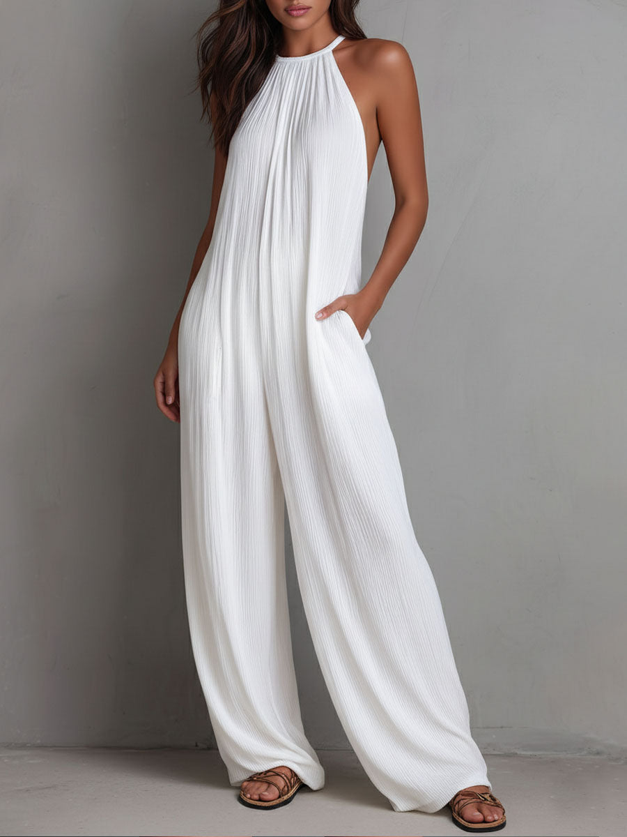 Elena | Combinazione fluida elegante con colletto halter