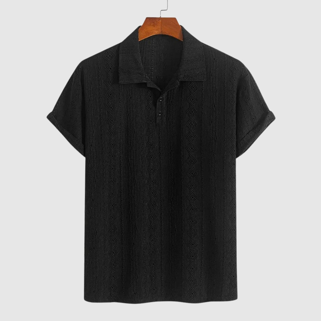 Milano | Polo lavorato a maglia fine con design testurizzato