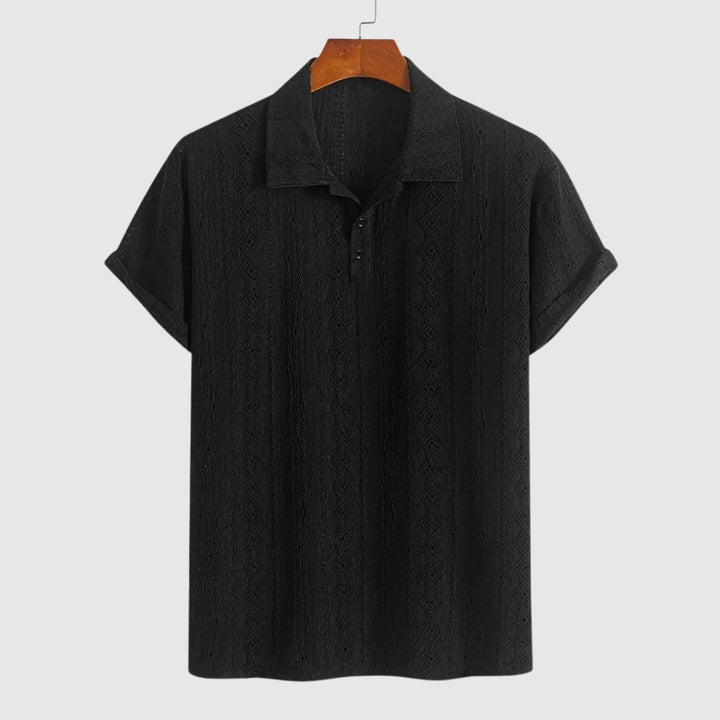 Milano | Polo lavorato a maglia fine con design testurizzato