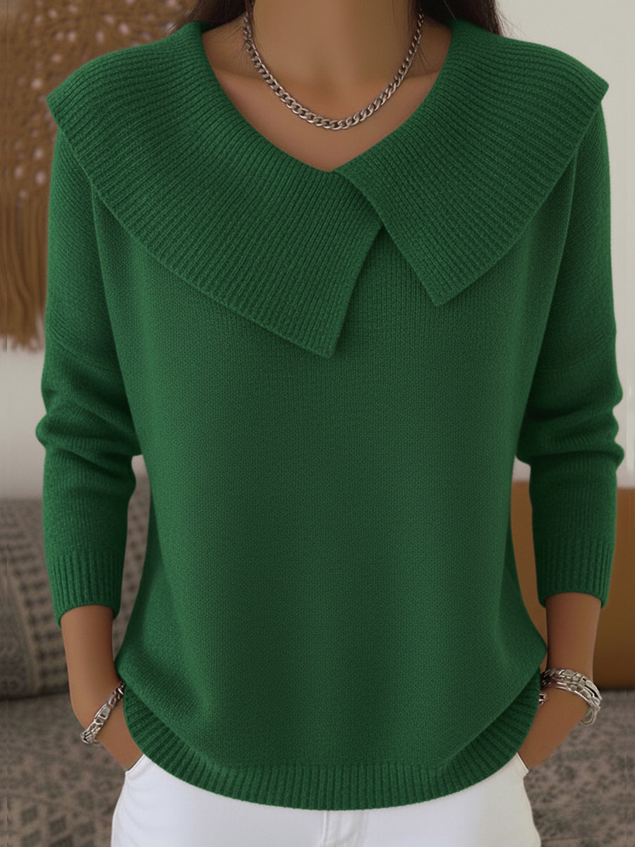 Karolína – Maglione elegante a maglia con colletto distintivo