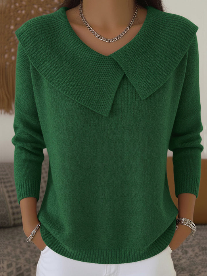 Karolína – Maglione elegante a maglia con colletto distintivo