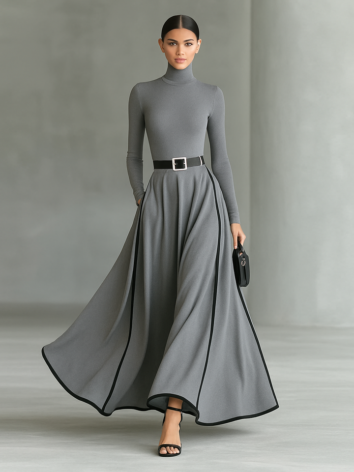 Ginevra | Abito Maxi Nero