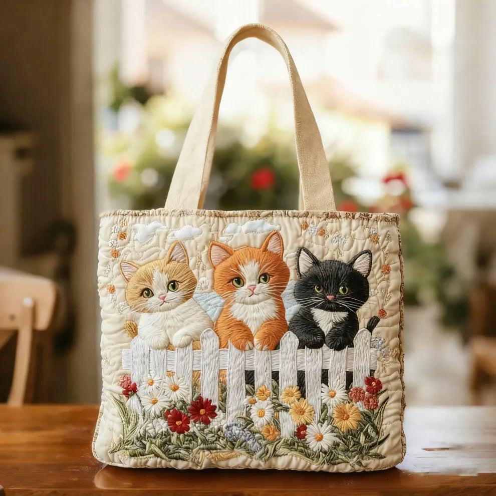 Gattini da Giardino | Borsa Artigianale Trapuntata