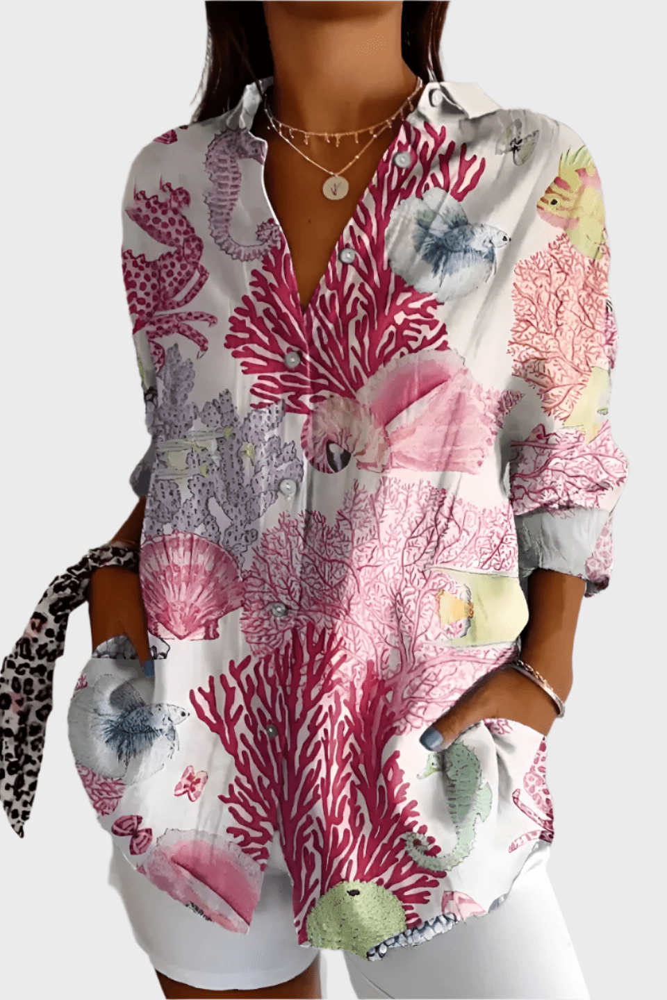 Camicia floreale in cotone