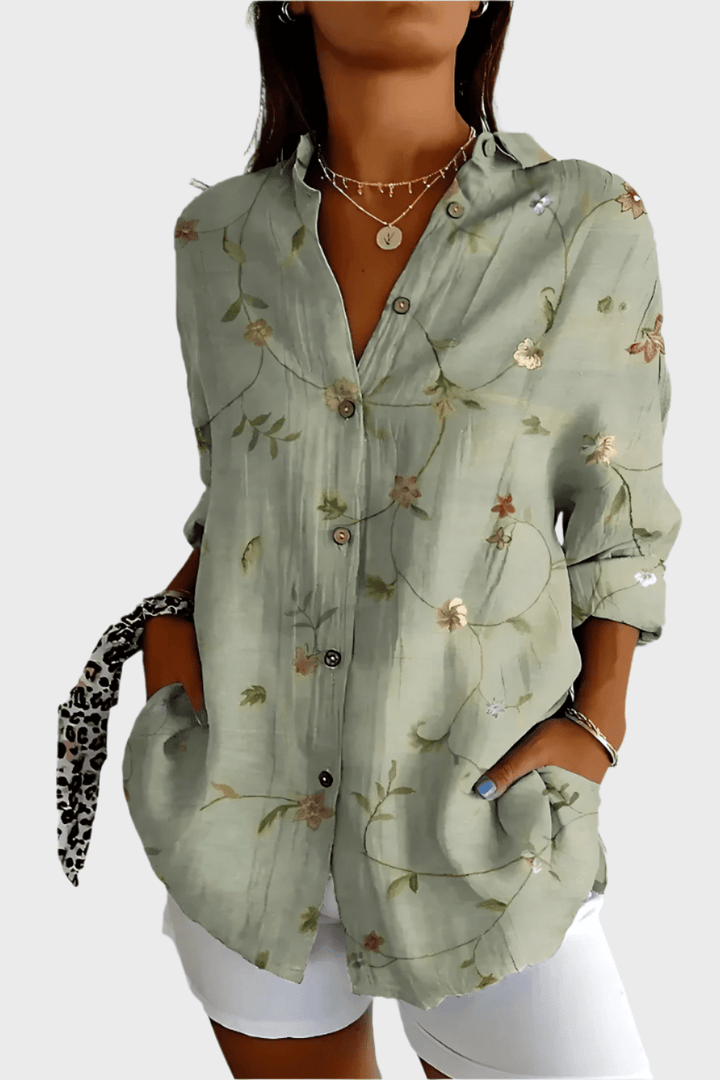 Camicia floreale in cotone