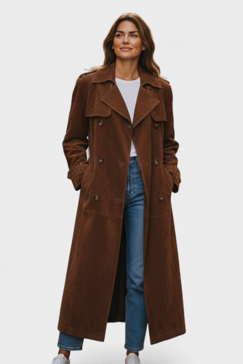 Cordula™ | Elegante trench in pelle