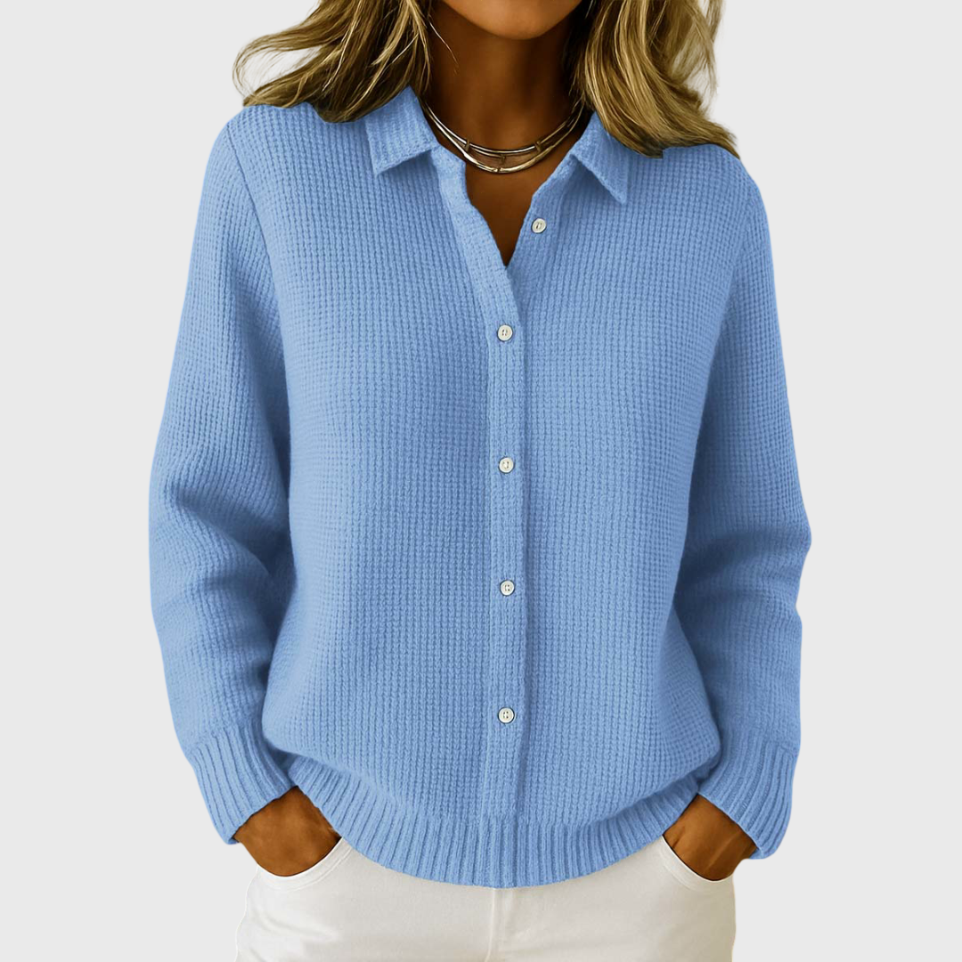 Adéla – Camicia elegante da donna in maglia con bottoni