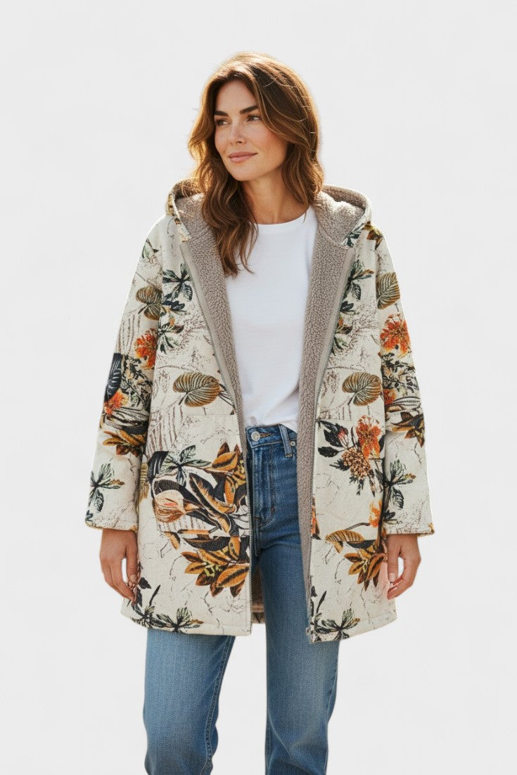 Fleural™ – Giacca in fleece floreale
