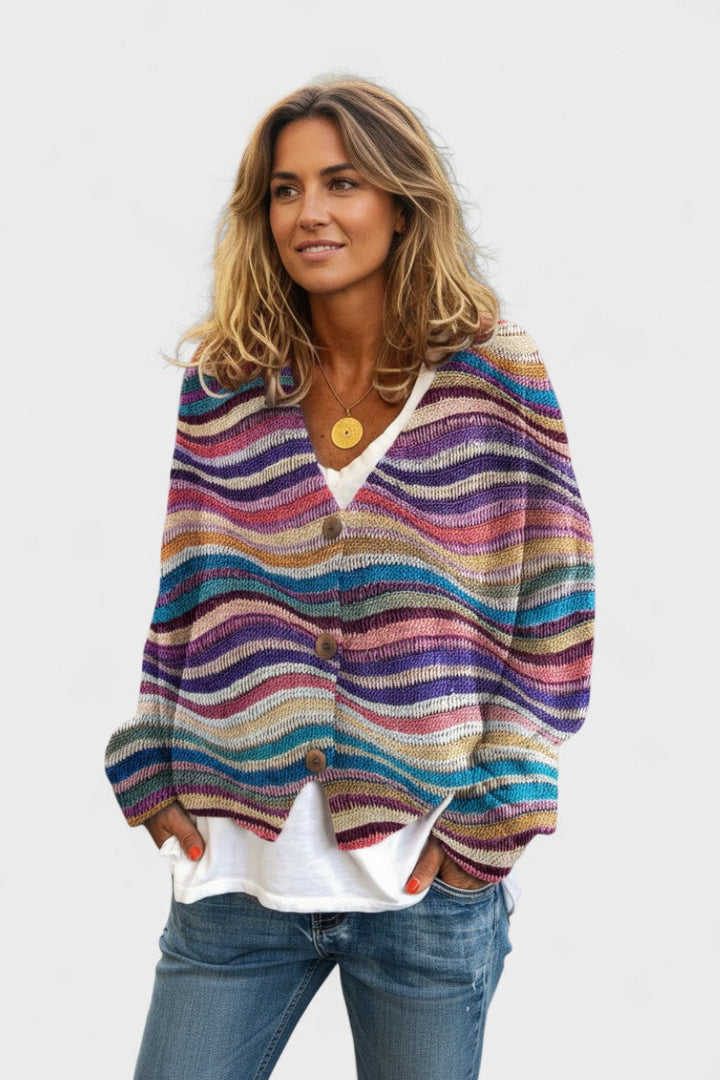 Fran™ | Cardigan vivace con bottoni