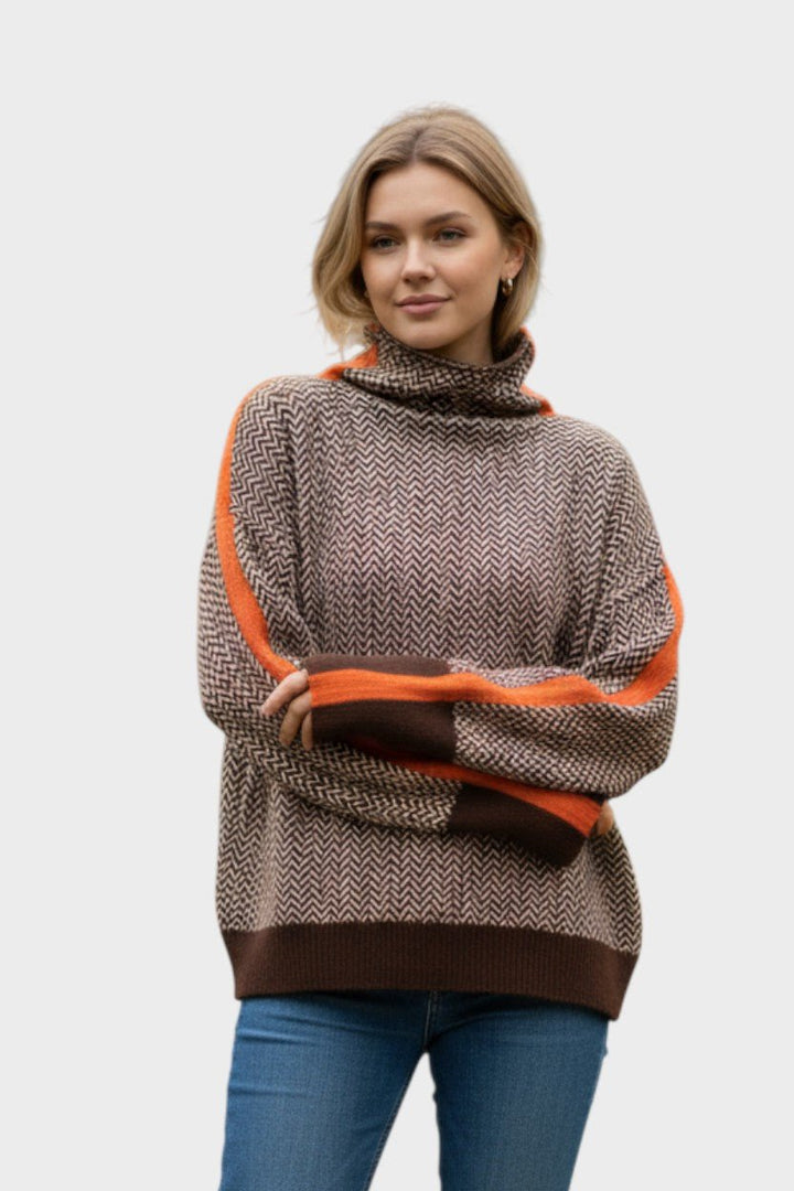Leena™ Maglione con colletto alto
