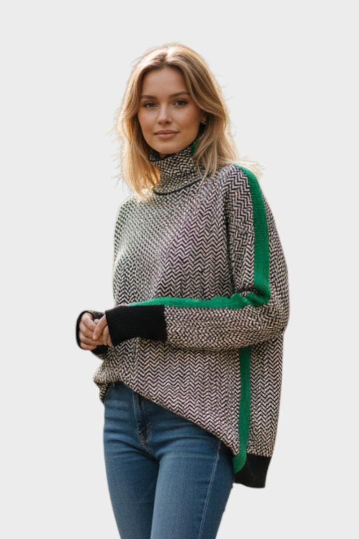 Leena™ Maglione con colletto alto
