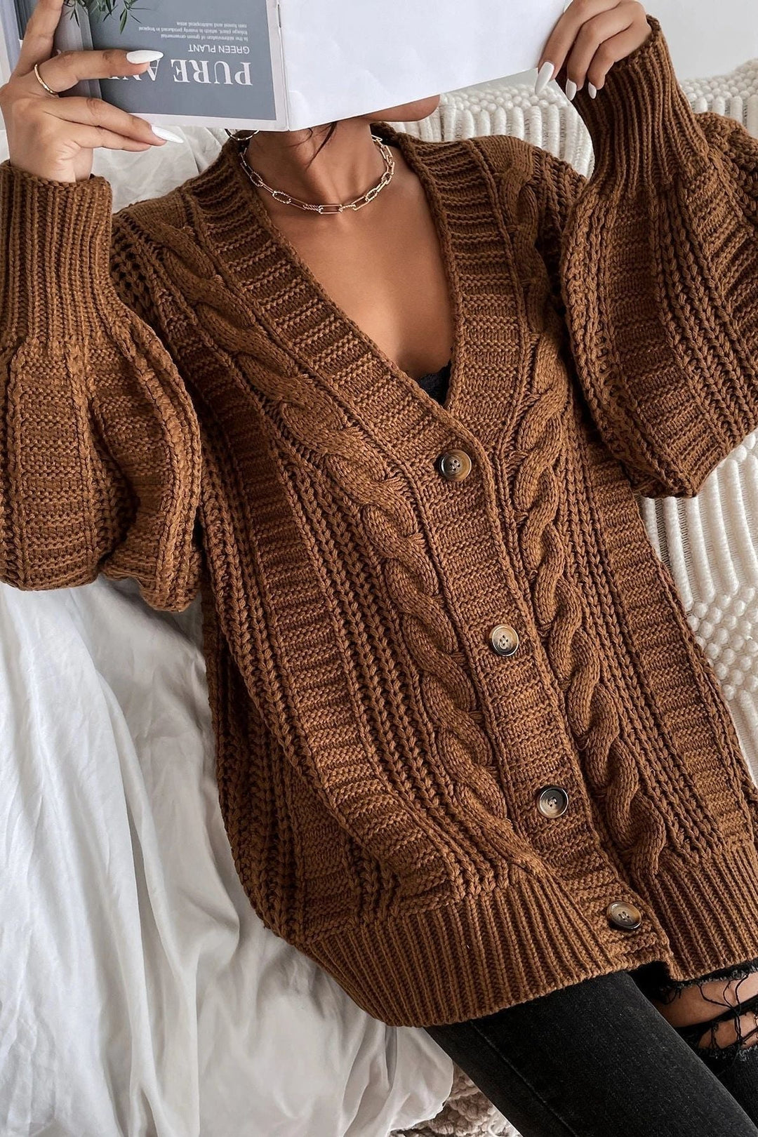 Maglione Oversize In Maglia Lina